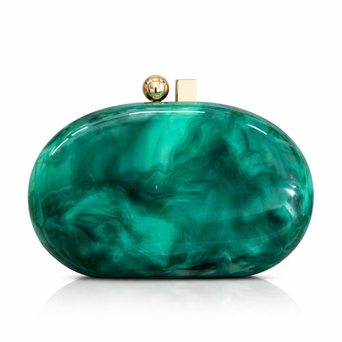 Clutch Ópalo Verde esmeralda